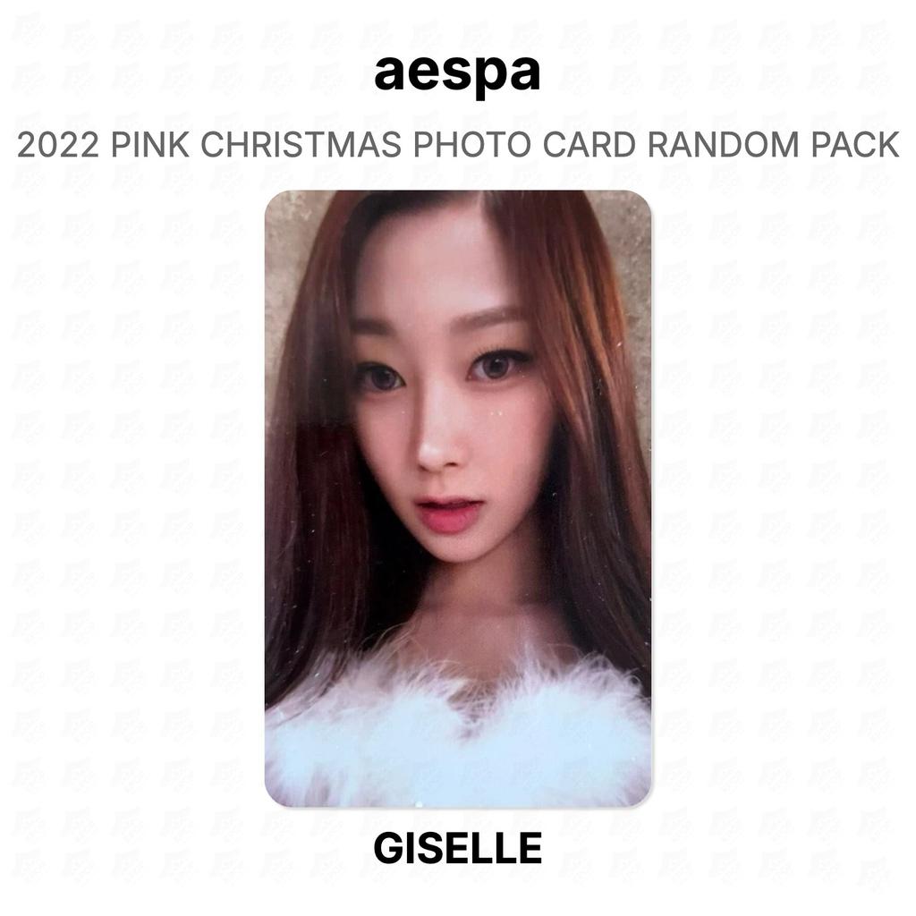 aespa 2022 PINK CHRISTMAS PHOTO CARD RANDOM PACK Official Photocard