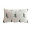 New Faux Rabbit Fur Throw Pillow Cover Christmas Tree Pattern Cozy Fluffy Pillowcase White 45x45cm Cushion Cover