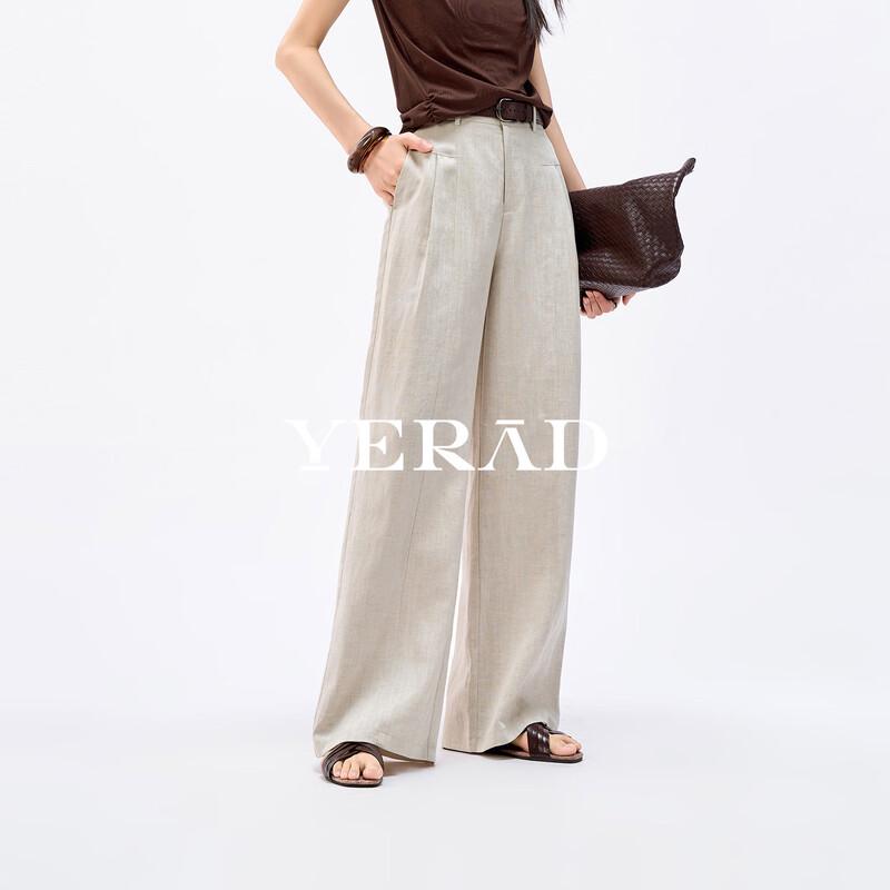 YERAD Women s Lyocell Linen Blend Wide-Leg Trousers 28