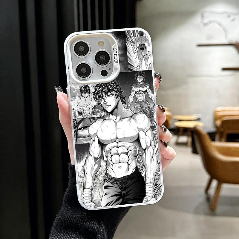 Baki the Grappler Anime Weiche Handyhülle für iPhone 15 16 17 Pro Max 17Air 16E 14 Plus 13 12 Mini Stoßfeste Hülle Rückseite
