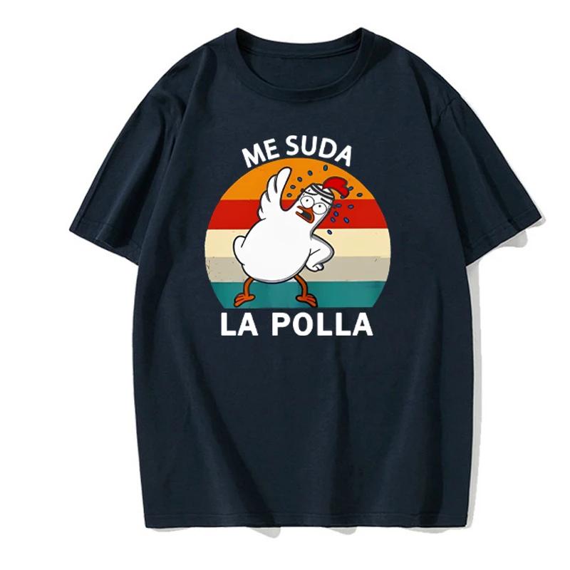 I Sweat My Cocks T Shirt Spanish Texts Funny Jokes Geek Short Sleeve Cotton Women Unisex Summer O-neck Chicken Farm Lover T-shirts