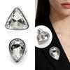 Chic Water Drop Triangle Crystal Brooch - Stylish Accessory for Clothes & Bags