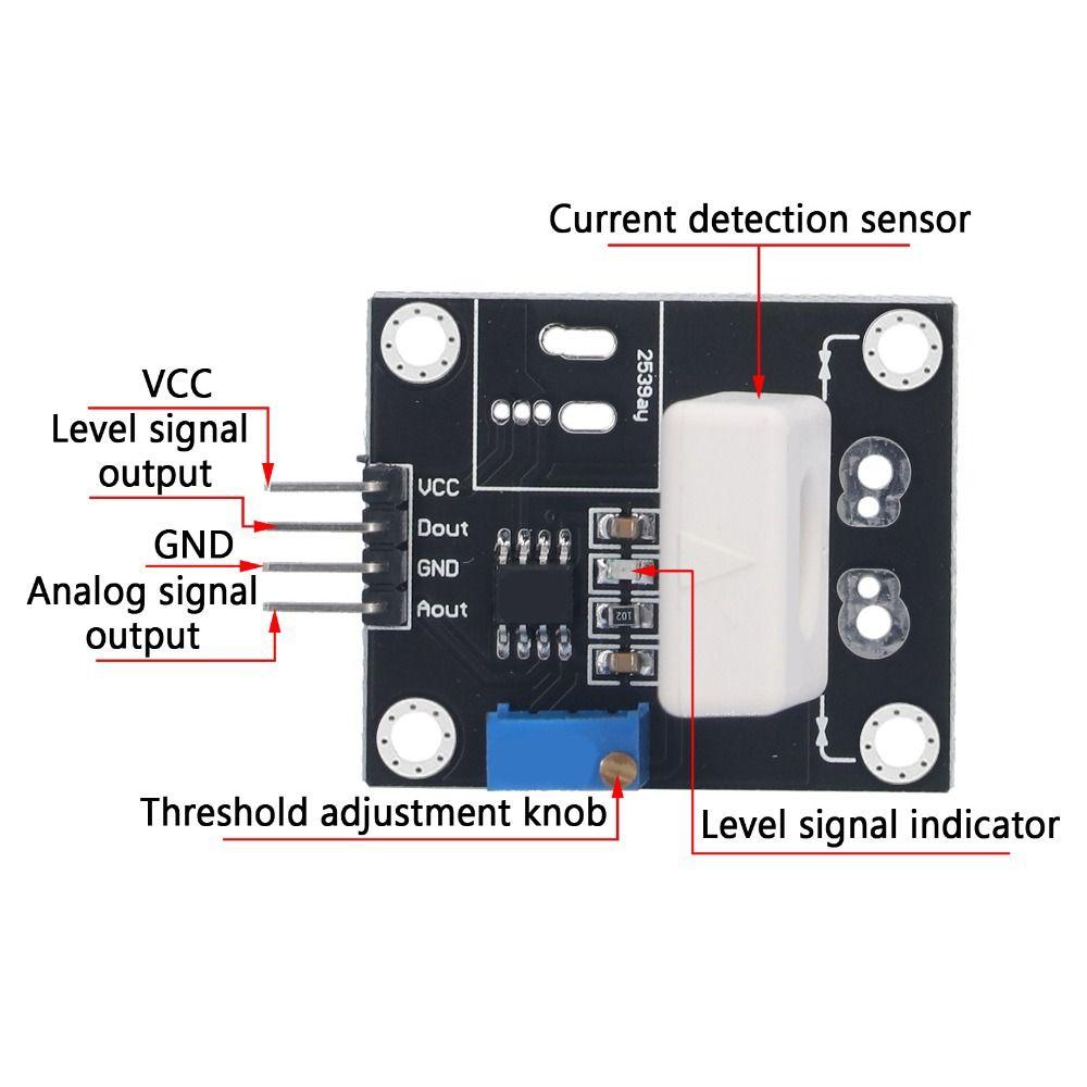 DC 35A Current Detection Sensor Adjustable Overcurrent Detection Modules  Electrical Devices