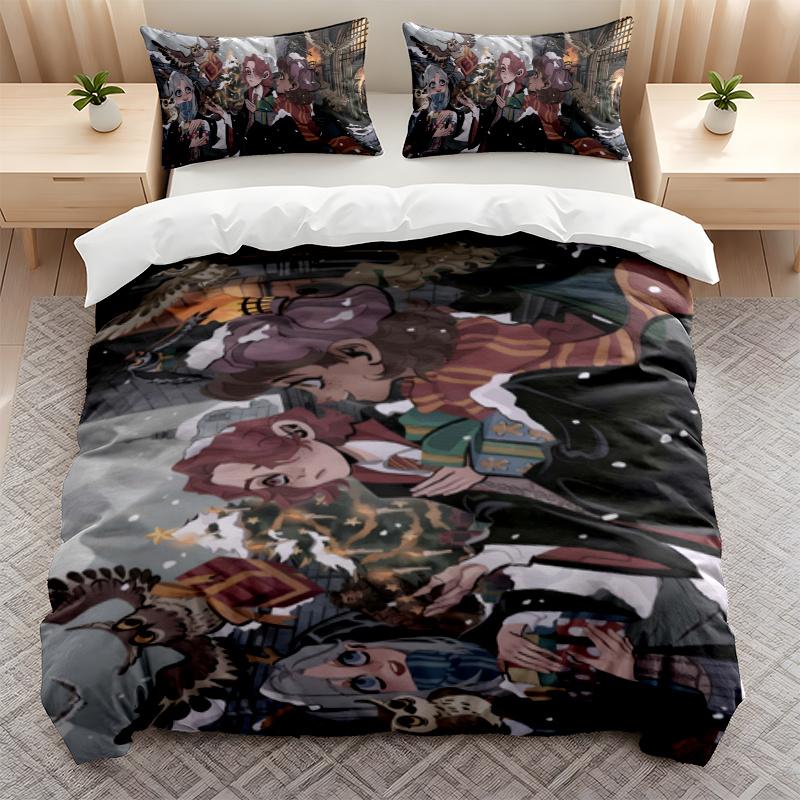 Harry Potter 3PC Bedding Set Print Duvet Cover with Two Pillowcases Home Bedroom Decoration festival gift