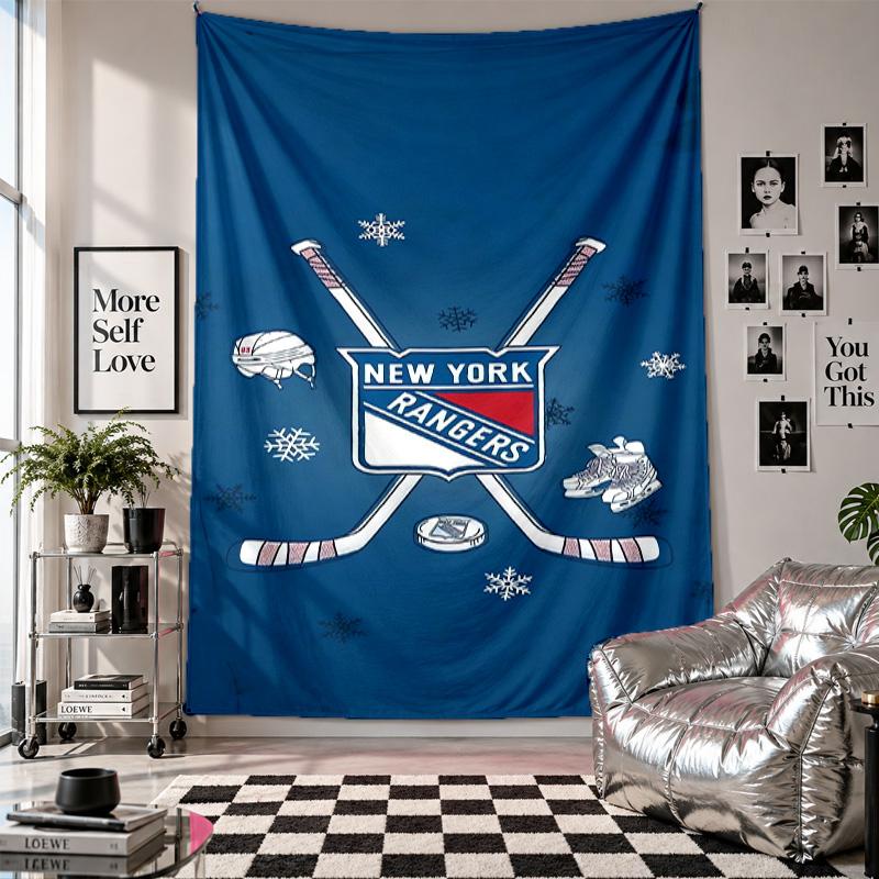 New York Rangers Wall Tapestry Home Decor Wall Hanging Cloth for Bedroom Living Room Background