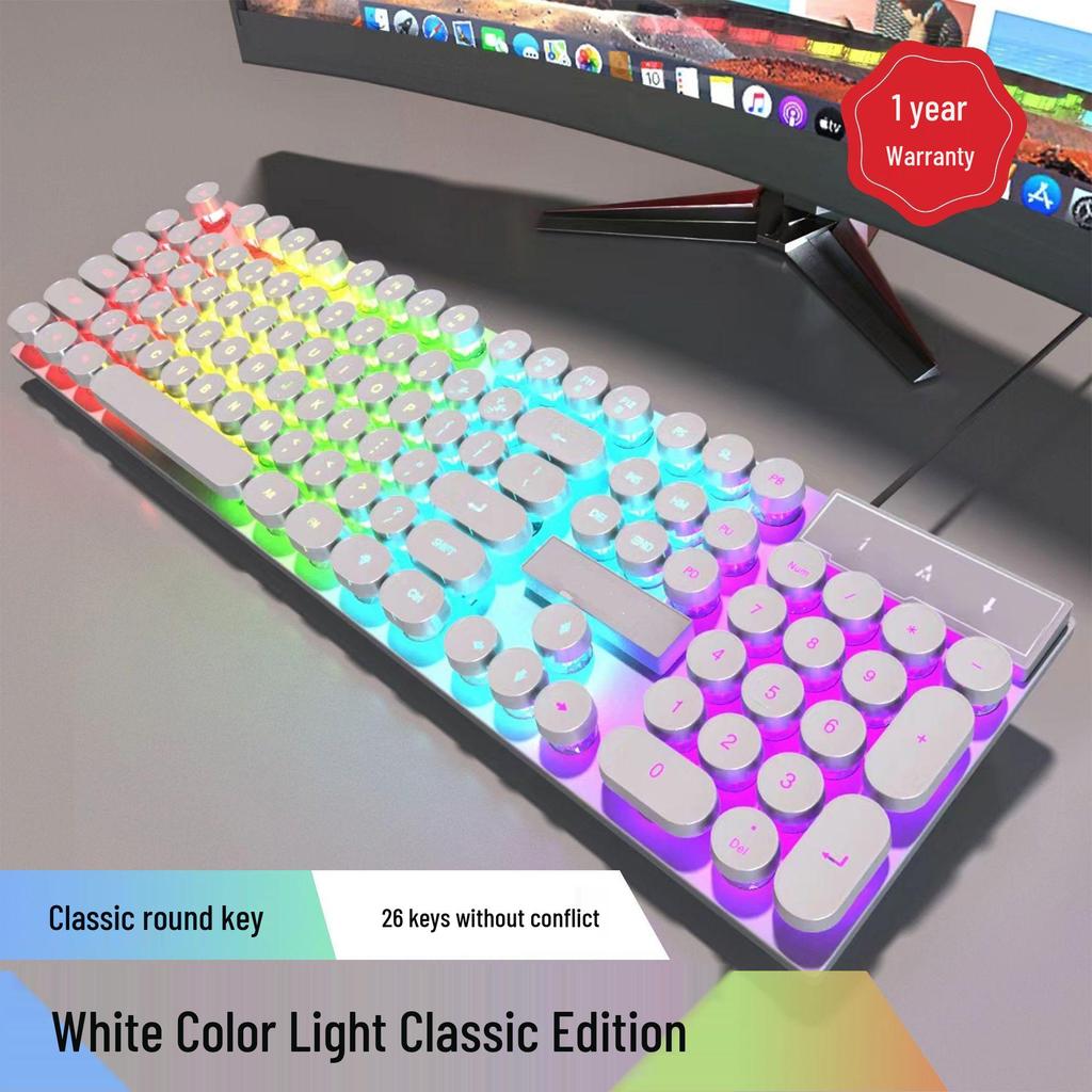Universal Luminous Wired Keyboard & Mouse Set for Gaming and Office Use