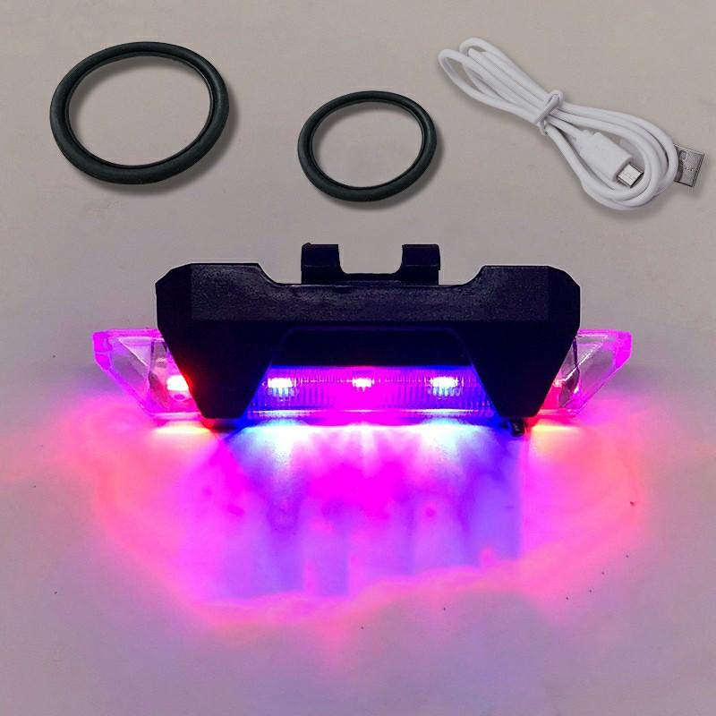 Bike Light Portable USB Rechargeable Tail Rear Safety Warning Light Taillight