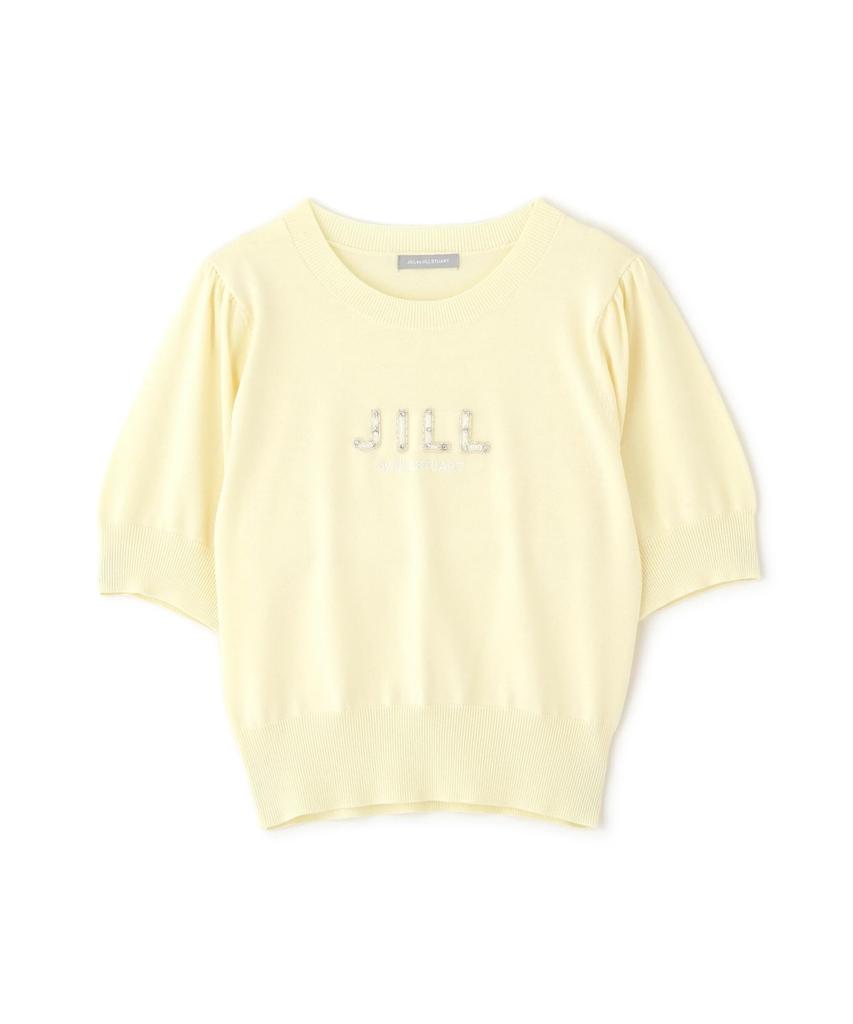 Jill by Jill Stuart Pearl Mini Logo Puff Sleeve Knit Top, Women's, Yellow