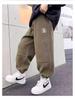 Boys' Fleece-Lined Corduroy Sweatpants - 2024 Autumn/Winter Sports & Casual Style