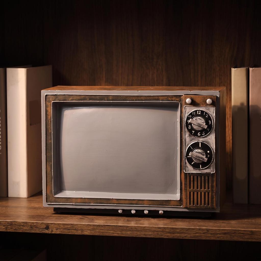 Nostalgic TV Ornament classic television Ornament, Lightweight, for Bookshelf,