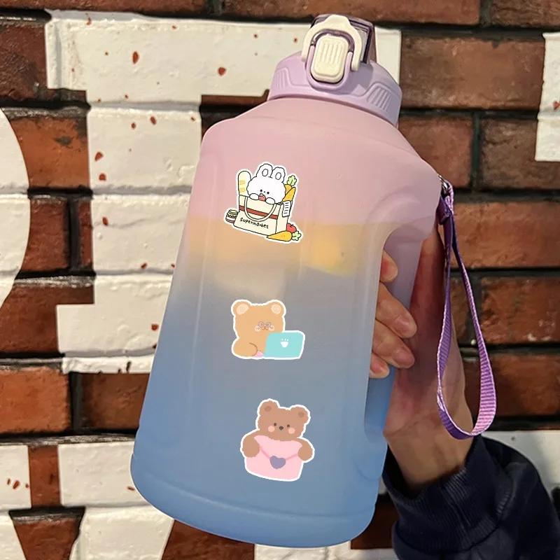 50 stykker/sett tegneserie bjørn utklippsbok klistremerke for barn Søt dyr bjørn skrivesaker klistremerke Kawaii DIY dekor bagasje gitar klistremerke