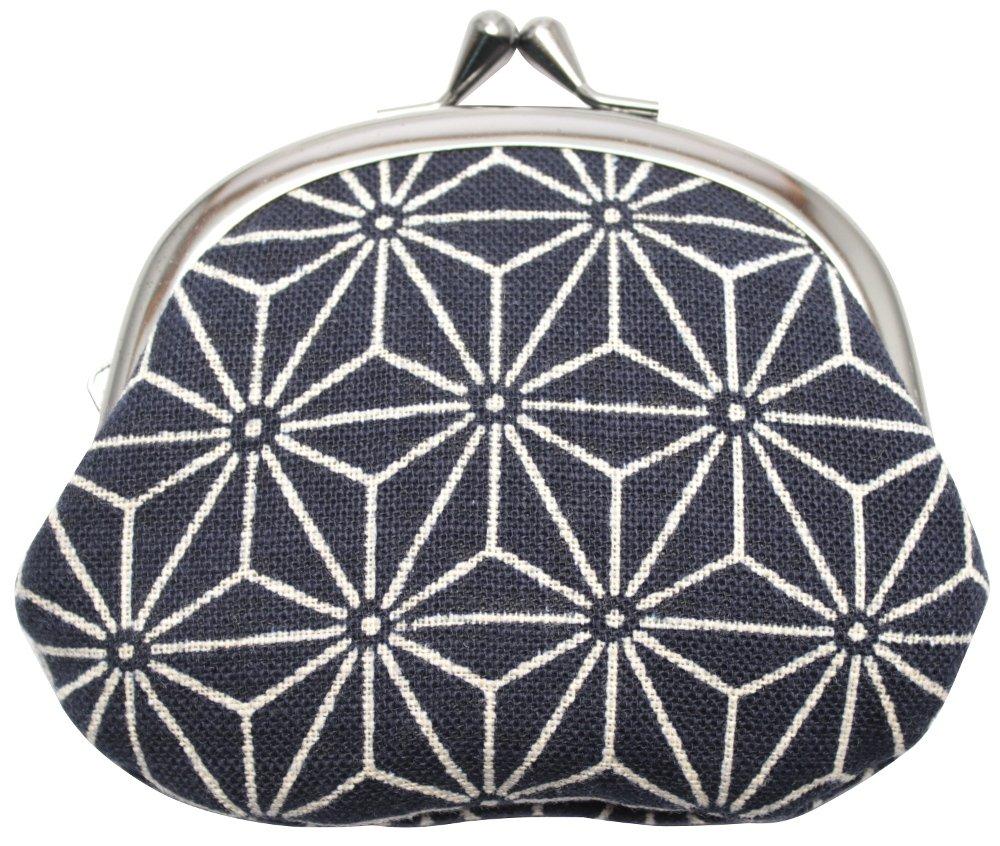Maruzen Coin Purse for Asanoha Pattern Men, 3.3 Inches,