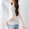 Summer Ice Silk Thin Knitted Cardigan for Women Wearing Short and Versatile Comfortable T-shirt Unique and Exquisite Top