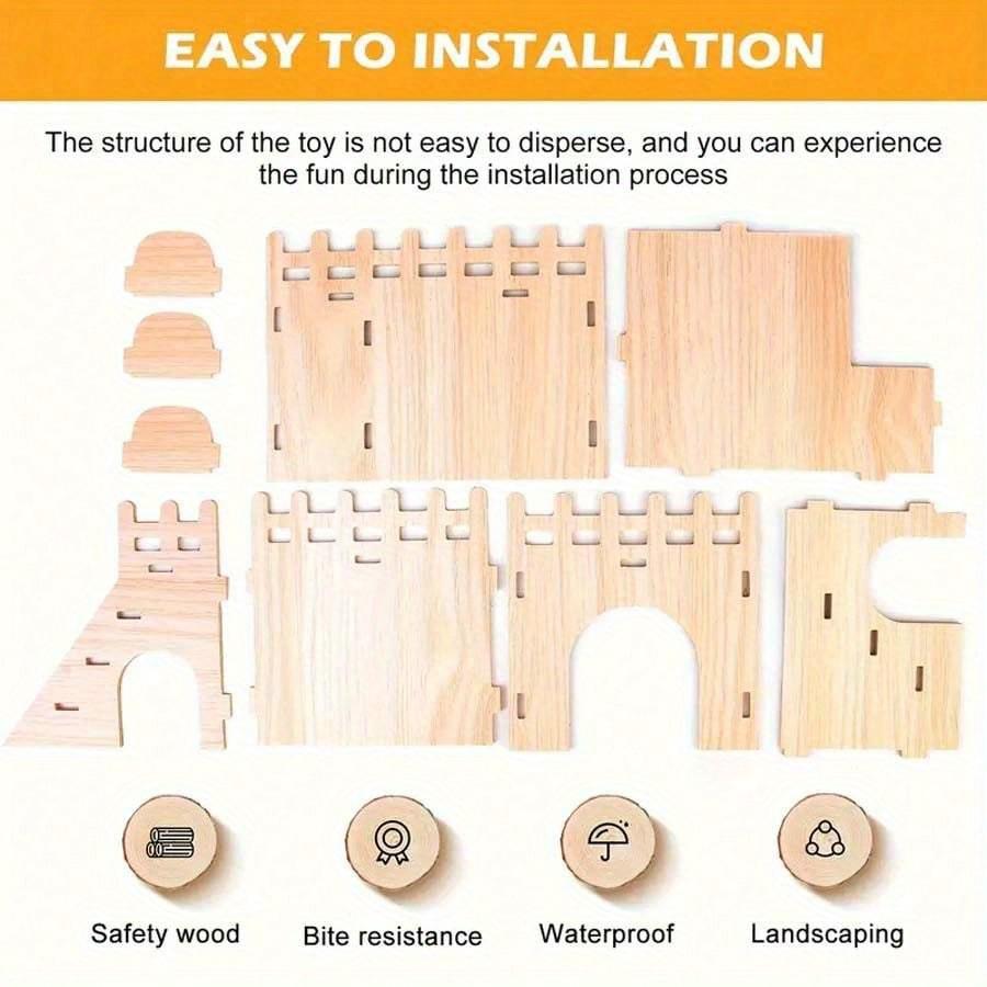 1pc Hamster Toys, Hiding House Swing Seesaw Training Toys, Suitable For Gerbils, Mice, Dwarf Hamsters
