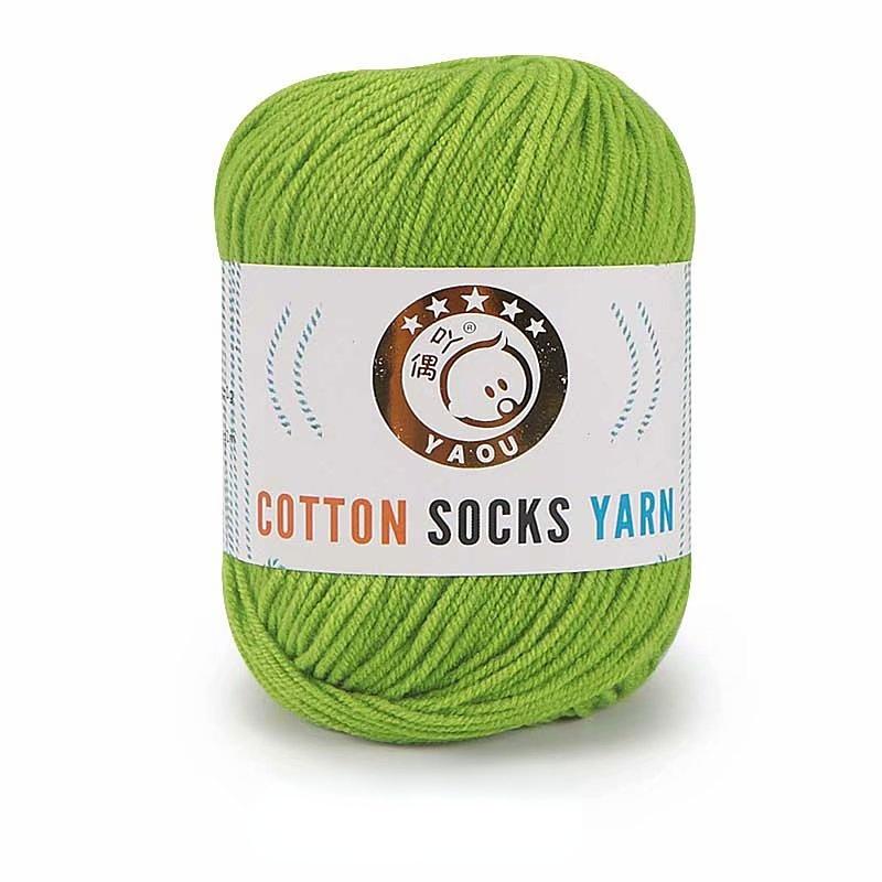 

1 рулон вязаной пряжи, мягкая детская молочная хлопковая пряжа для шарфа, свитера, рукоделия и вязания крючком, радужная массивная пряжа зелёный