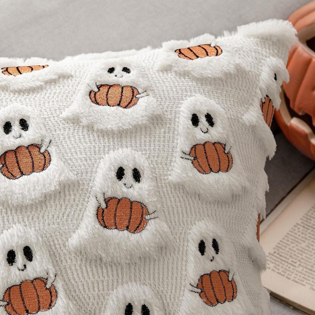 Halloween Printed Pillowcase Square Pillowcase Sofa Pillowcase No Core Comfortable Pillowcase