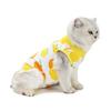 Cat Recovery Suit Post-Spay Neuter Surgery Protective Vest Breathable Cotton Fruit Print Kittens Adults