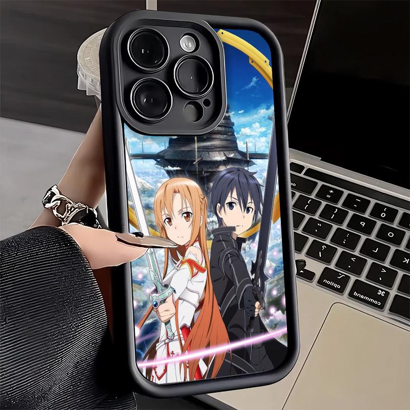 Sword Art Online Anime Phone Case for iPhone 16 17 Air 16E 15 Pro Max 14 Plus 13 12 Mini Capa Soft Shell Silicone Funda