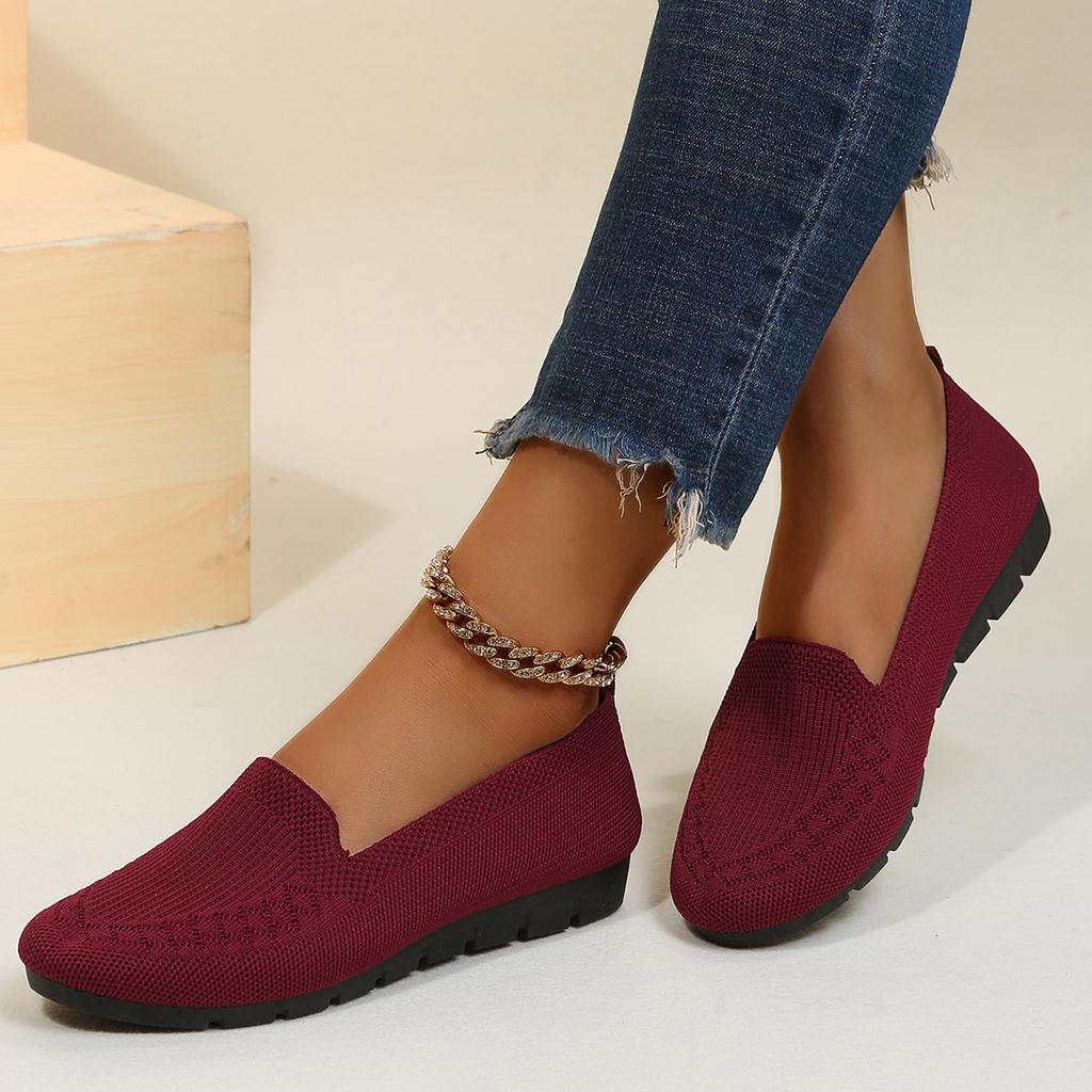 Casual Women Flats Shoes Summer Mesh Breathable Flat Socks Shoes Women Comfort Light Sneakers Slip On Loafers Zapatos De Mujer