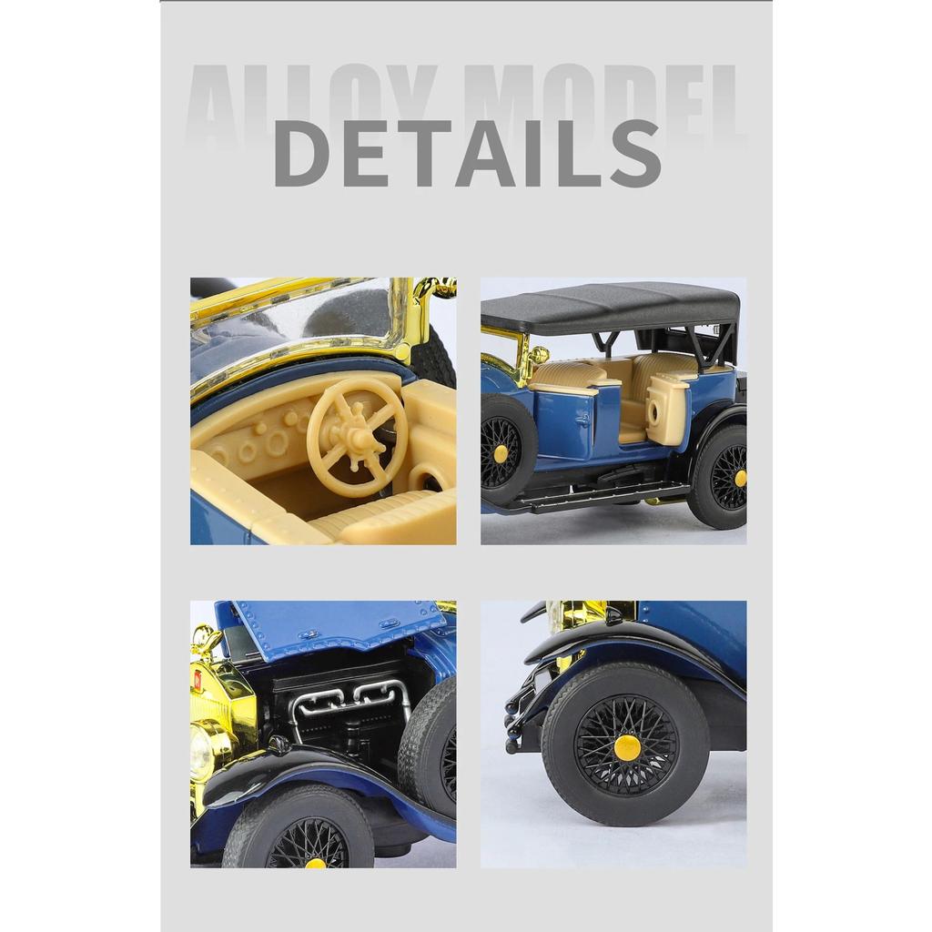 1/32 Rolls-Royce Phantom I Legierung Klassisches Altes Auto Modell Diecast Metall Retro Luxus Fahrzeuge Auto Modell Ton und Licht Kinderspielzeug Geschenk