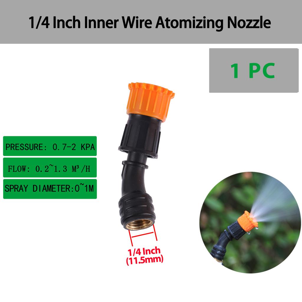 1/2"1/4" Garden High Pressure Atomizing Adjustable Nozzle with Threaded Single/Dual/Triple Nozzle Irrigation Pesticide Sprinkler