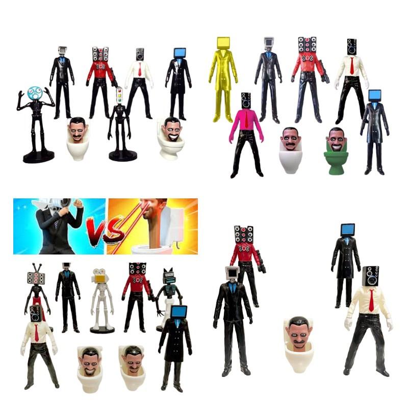 Hochwertige PVC 2,5-4,5 Zoll Toilettenmann Gegen Überwachungsmann Actionfigur Modell Dekoration