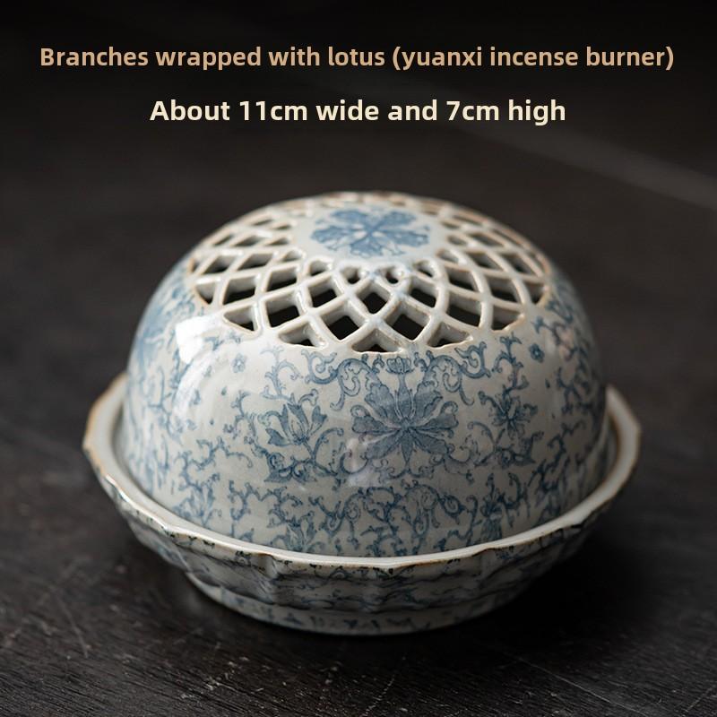 

Blue And White Ceramic Incense Burner For Agarwood Sandalwood Home Indoor Aromatherapy Zen Meditation Decor Creative Gift