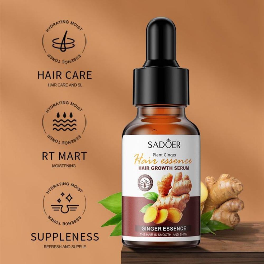 Ginger Hair Care Essence, Moisturizes and Smoothes Hair, Improves Frizzy and Split Ends, Moisturizes The Scalp, and Prevents Hair