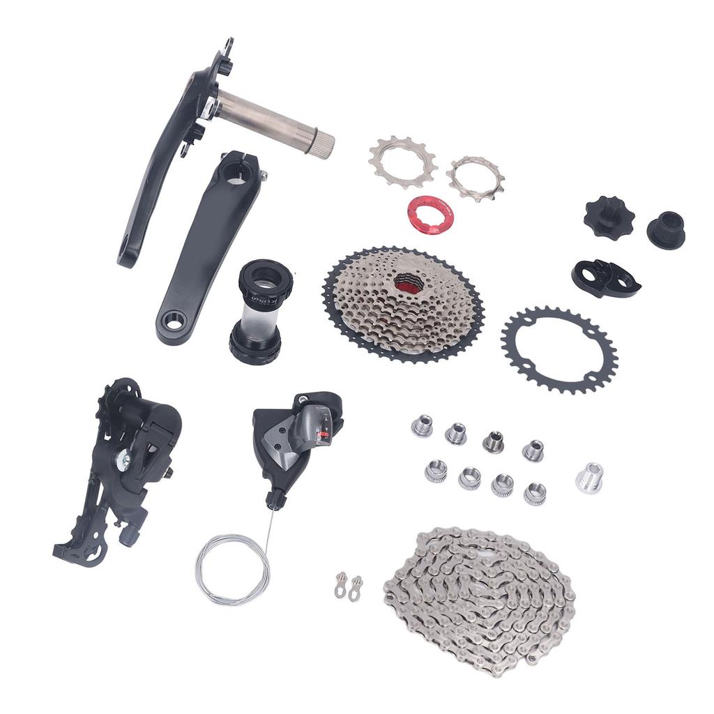 10 Speed Groupset 10 Speed 46T Cassette Crank Arm Bottom Bracket Thumb Shifter Rear Derailleur Set 32T Cassette Sprocket