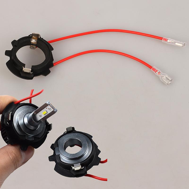 2Pcs For  Plastic Lamp Base Headlight Accessories H7 Led Headlight Bulb Base Adapters Holders Retainers For Golf 5 Mk5