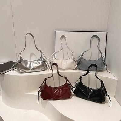 Texture Retro Red Soft Leather Shoulder Bags For Women Trend Solid Versatile Crossbody Bag Commuting Shopping Female Handbags CLE