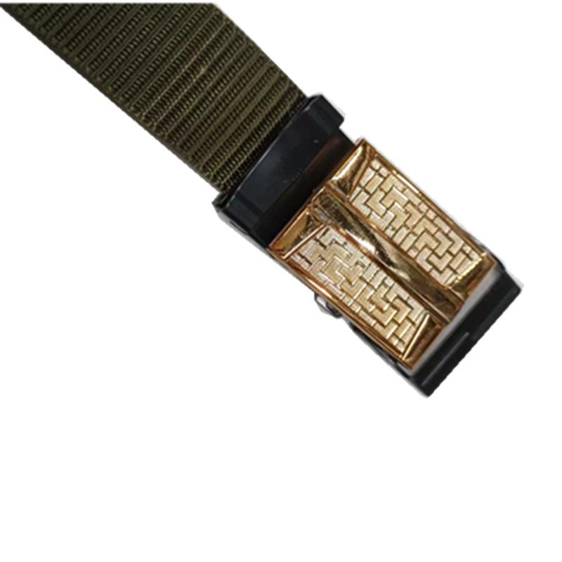

Мужской ремень из нейлона и кожи с пряжкой-защелкой: Прочный, Крепкий, Без зубцов, Легкий в использовании армия зеленый