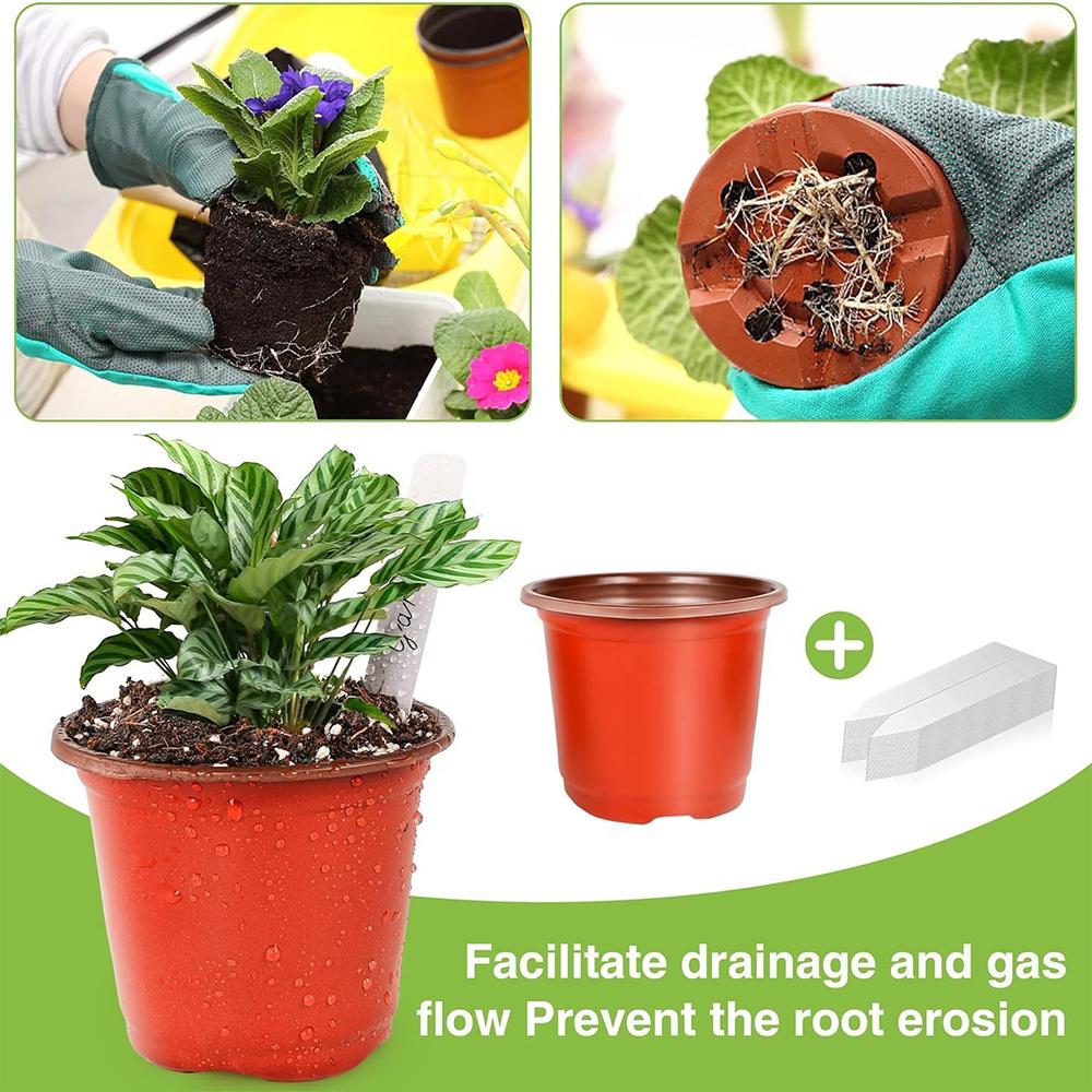 100 Pcs 4Inch Plant Nursery Pots With Drainage Holes (With 100 Plant Labels)