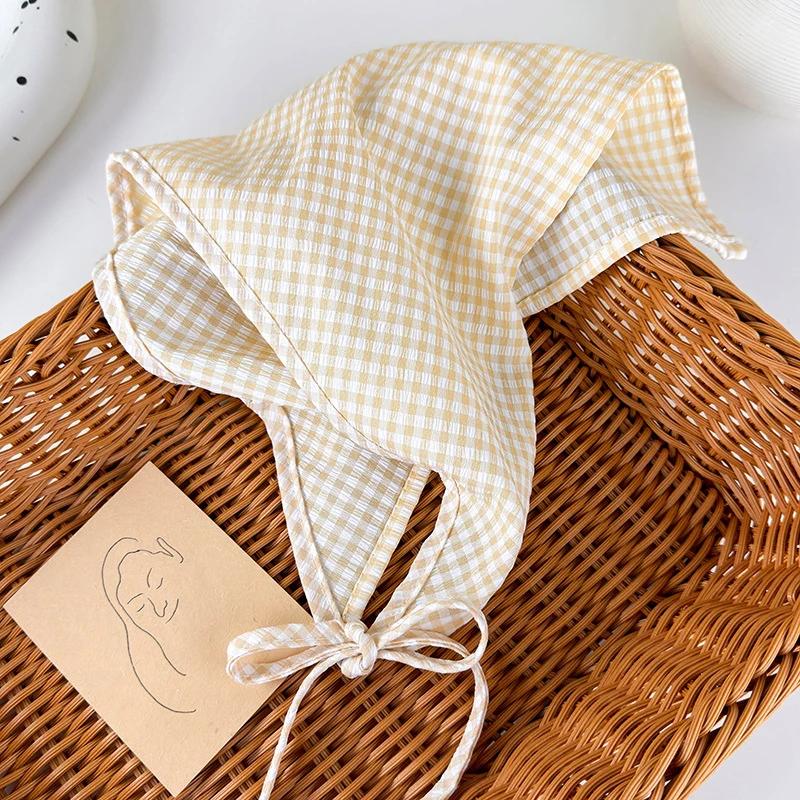 New Pastoral Style Headband Women's Triangle Headscarf Hair Bands Spring Summer Girl Fashion Decoration Ties Hair Scarf