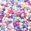 30pcs/lot 12mm 14mm Colourful Heart Shape Acrylic Loose Spacer Beads for Jewelry Making DIY Accessories
