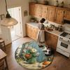 Leaf Rabbit,Round Area Rug,Carpet Rug for Living Room Bedroom Sofa Playroom Decor,Non-slip Floor Mat