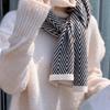 Plush Winter Cashmere Scarves Striped Long Shawl Classic Imitate Cashmere Scarf  Girl