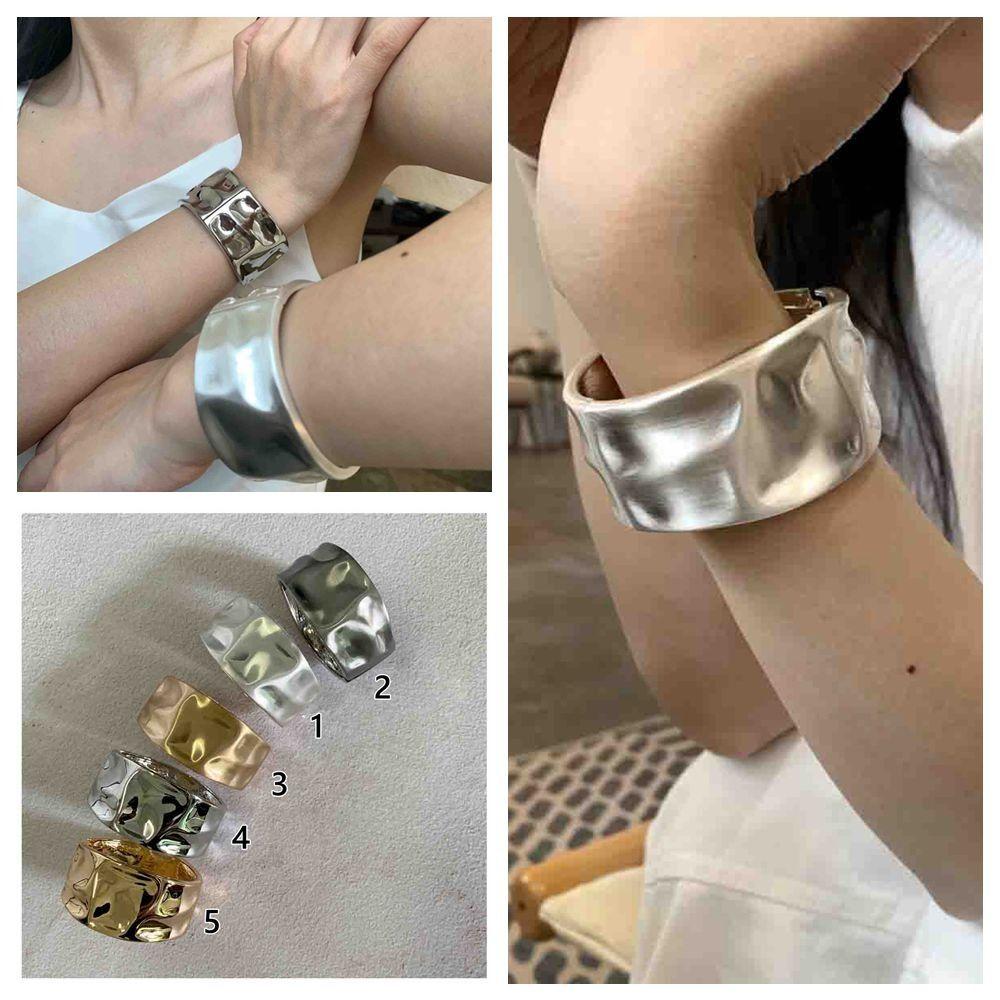 Hinge Gold Bangle Gold Cuff Bracelet Jewelry Accessories Chunky Bangle Bracelet Metal Bracelet