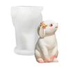 Cute Rabbit Silicone Mold Non-Stick DIY Animal Mold Concrete Craft Rabbit Soap Mold  Gift Creating