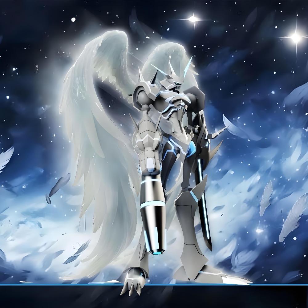 20cm/7.87in Anime Digimon Adventure Figure Omegamon Merciful Mode Action Figures Pvc Statue Collection Model Toys Gifts
