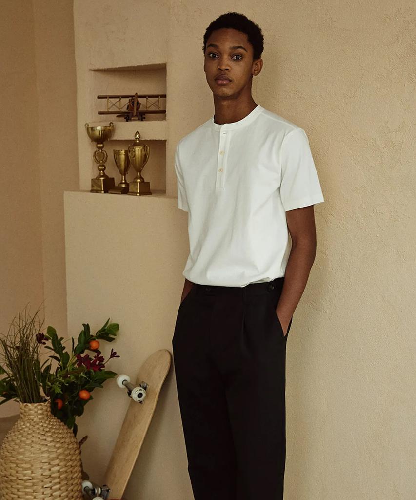 Jelolaunji [Italian Material] Canonico Comfort Wool Slacks Black