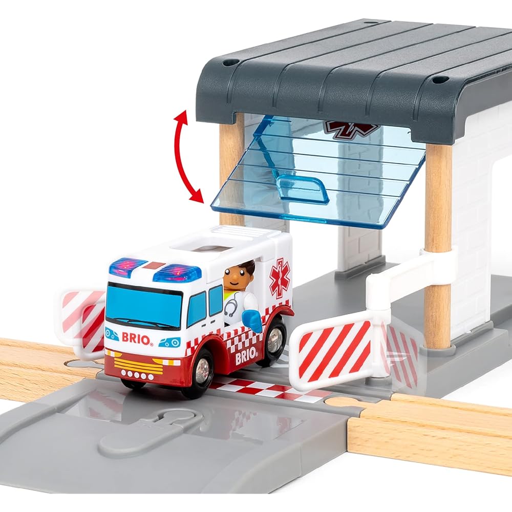 Brio Rescue Team Set 44 Pieces Wooden Toy for Ages 3+ Train Track Set