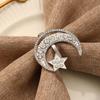 6 Pieces Moon and Star Napkin Rings Alloy Material Napkin Rings Napkin Buckles