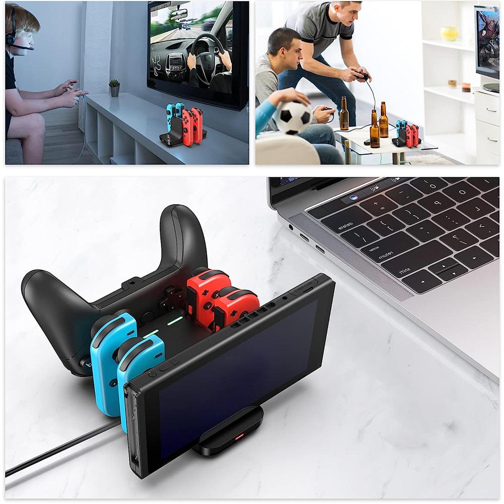 6 in 1 Controller Charger Dock for Nintendo Switch & OLED & Lite Accessories