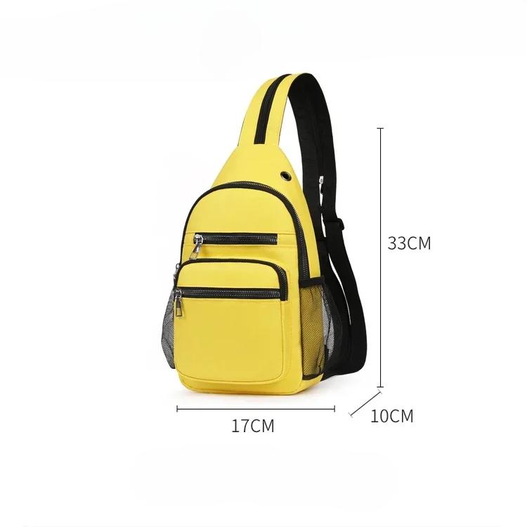Fashion Yellow Simple Chest Bags for Women Messenger Bags Sling Chest Bag Female Mini Travel Sport Shoulder Bag Backpack