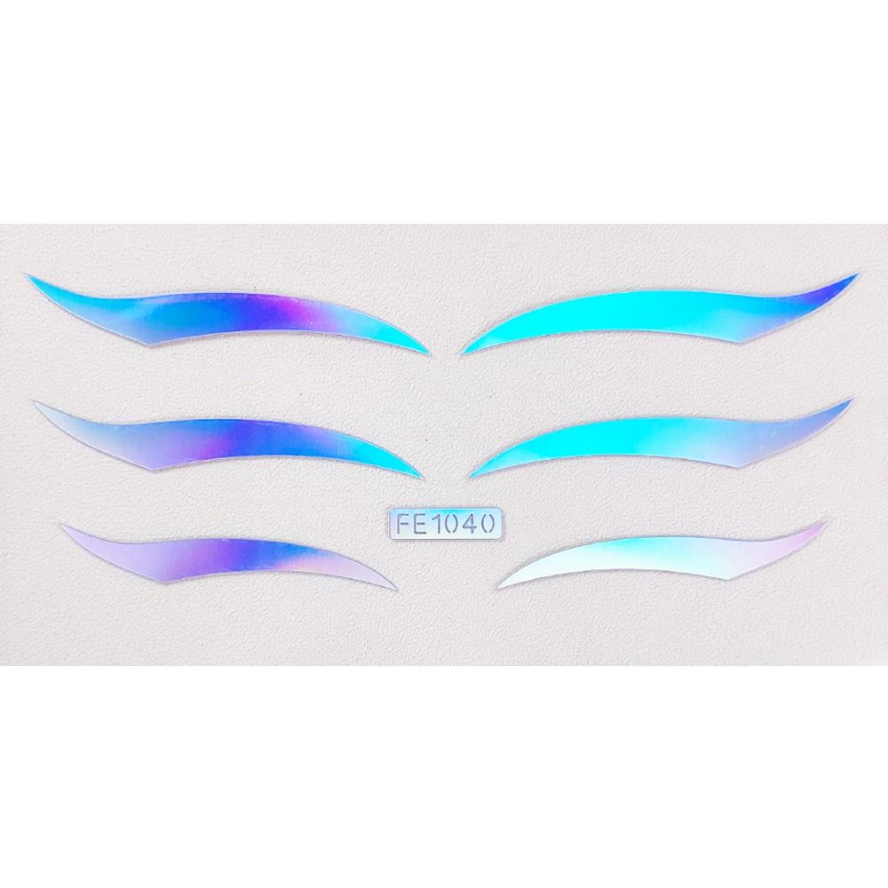 

Silver Laser Face Sticker Waterproof Makeup Eyeliner Sticker Women 16