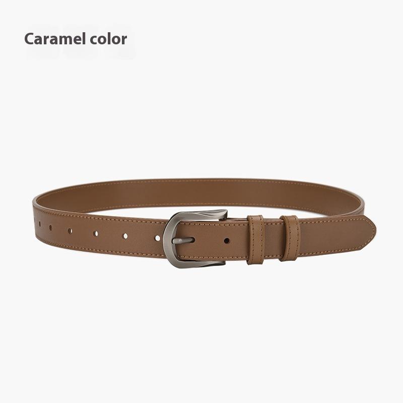 

Повседневный ремень из коровьей кожи, универсальный женский простой кожаный ремень 105cm