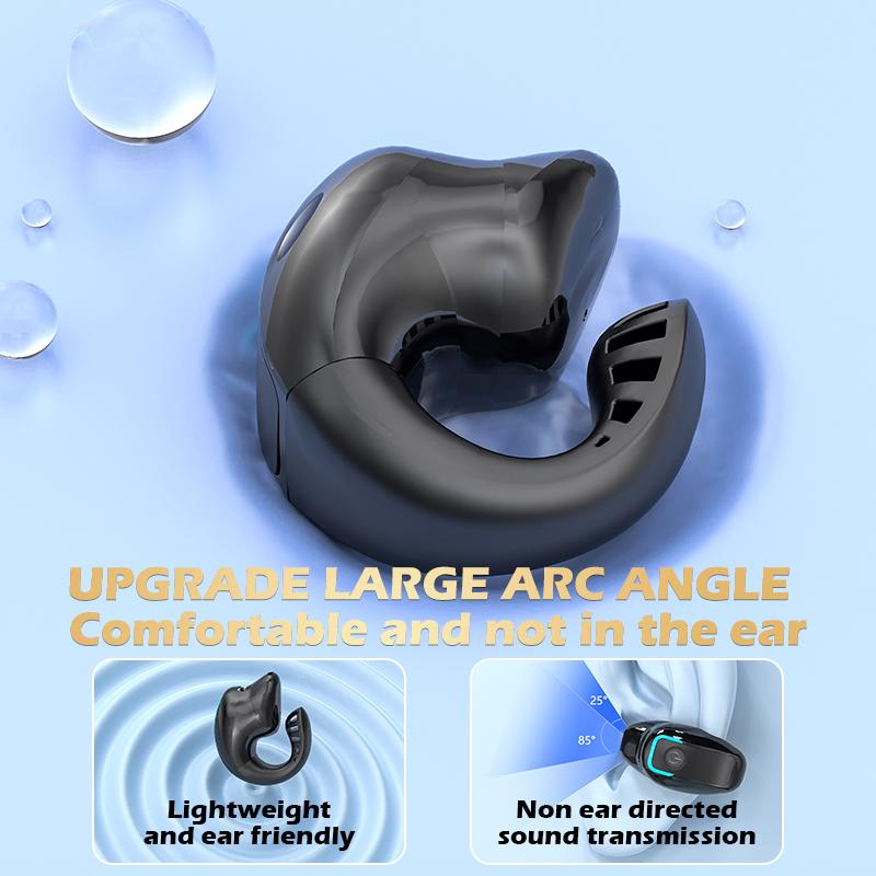 Single Ear Bluetooth Wireless Earphone Ear-Clip Headphone Noise Reduction Bluetooth 5.3 GD28LK