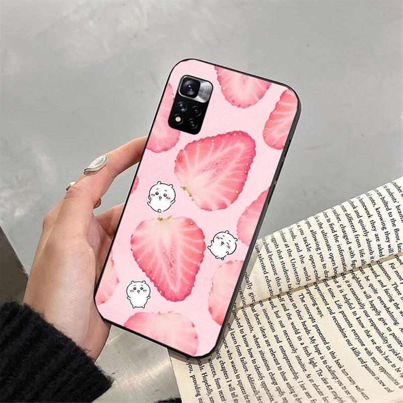 Phone Case For Xiaomi Poco C71 15T 14T Pro Redmi Note 15 14 14 13 Pro Redmi A5 15C 13C Strawberry Cat Cartoon