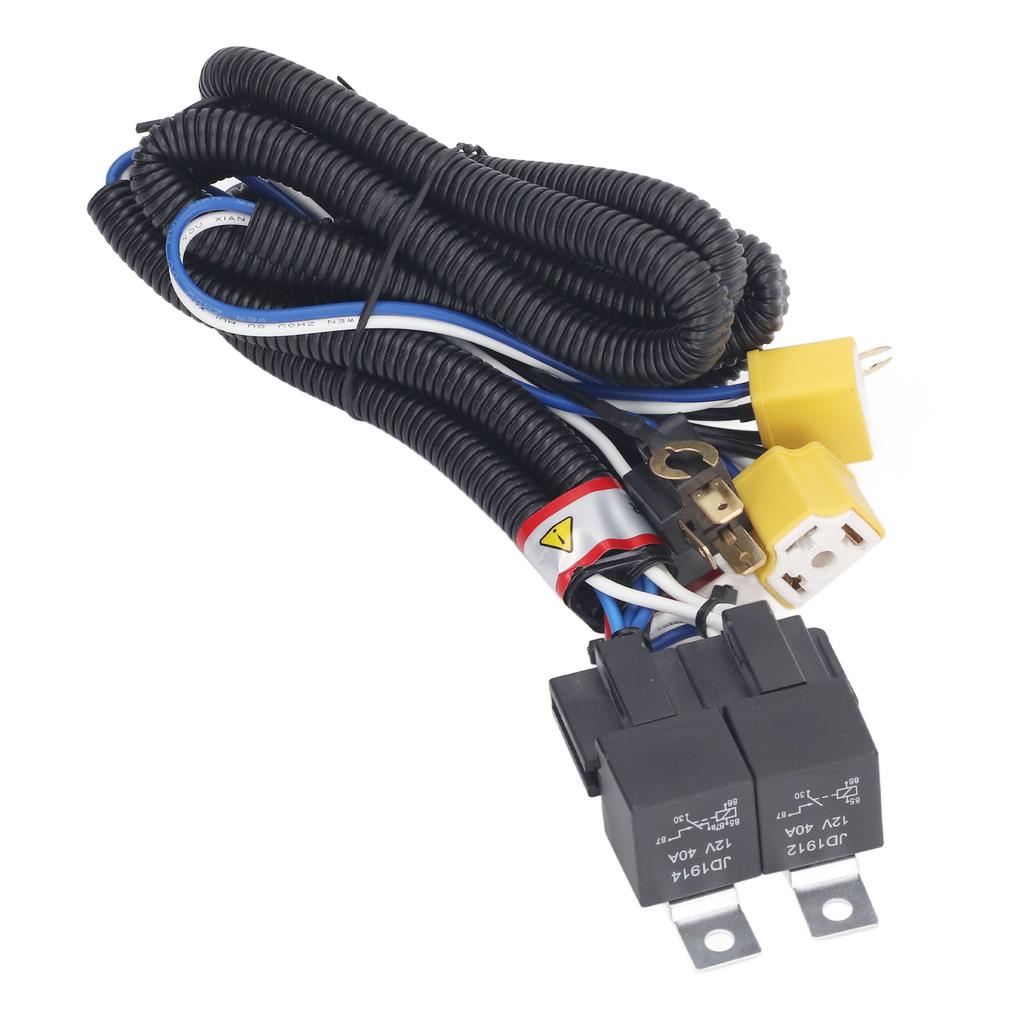 H4 Headlight Relay Harness High Temperature Resistant Ceramic Socket H6054 7x6 Headlamp Wiring Harness Kit